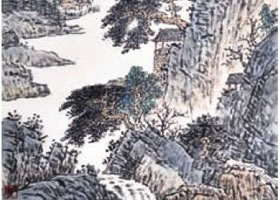 水墨山水畫分染法