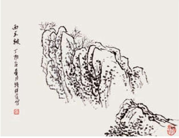 山石的皴法之雨點(diǎn)皴