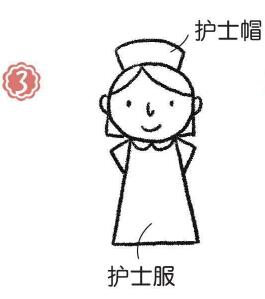 護(hù)士簡筆畫畫法步驟03
