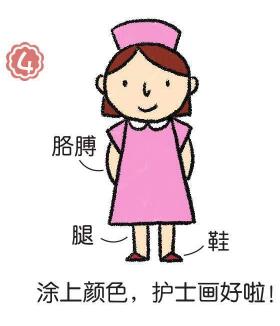 護(hù)士簡筆畫畫法步驟04