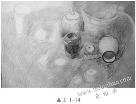 畫大關(guān)系，素描靜物畫的作畫步驟02