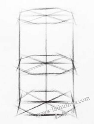 圓錐體的素描畫法步驟03，幾何形體素描訓(xùn)練