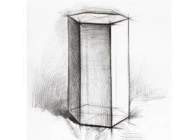 六棱柱的素描畫法