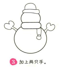 雪人簡(jiǎn)筆畫(huà)畫(huà)法步驟03