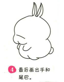 流氓兔簡筆畫畫法步驟04
