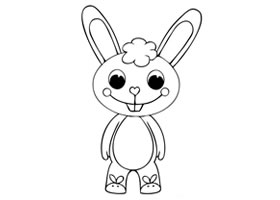 卡通小動物貓咪簡筆畫