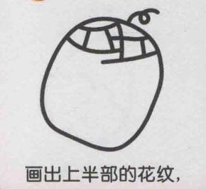 哈密瓜簡(jiǎn)筆畫畫法步驟03