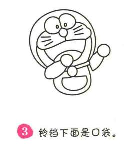 機(jī)器貓簡(jiǎn)筆畫畫法步驟03