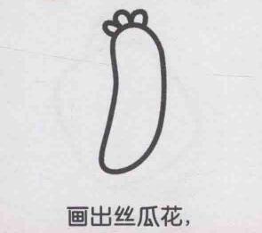 絲瓜簡筆畫畫法步驟02