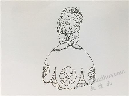 小蘇菲亞簡筆畫畫法步驟07