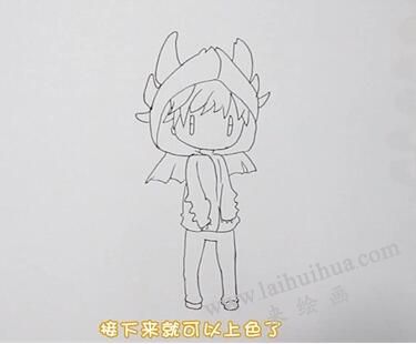 小嗝嗝簡(jiǎn)筆畫(huà)畫(huà)法步驟02