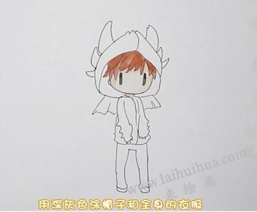 小嗝嗝簡(jiǎn)筆畫(huà)畫(huà)法步驟03