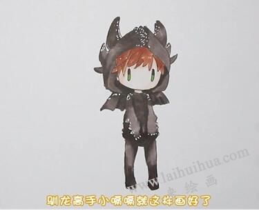 小嗝嗝簡(jiǎn)筆畫(huà)畫(huà)法步驟04