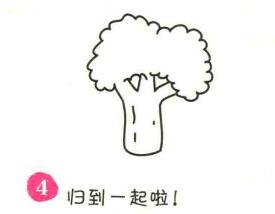 菜花簡(jiǎn)筆畫畫法步驟04