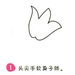 百合花簡筆畫畫法步驟01