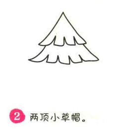 松樹簡筆畫畫法步驟02