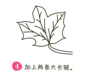 楓葉簡(jiǎn)筆畫畫法步驟04