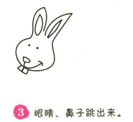 兔子簡筆畫畫法步驟03