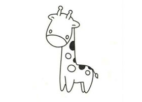 長(zhǎng)頸鹿簡(jiǎn)筆畫法（二）