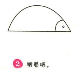 刺猬簡筆畫畫法步驟02