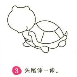 烏龜簡筆畫畫法步驟03