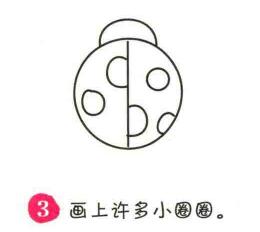 瓢蟲簡筆畫畫法步驟03