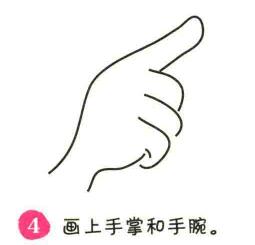 人物手指簡筆畫畫法步驟04