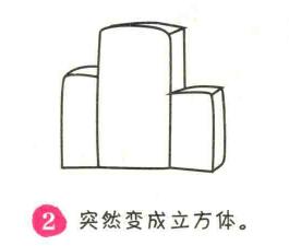 高樓簡(jiǎn)筆畫畫法步驟02