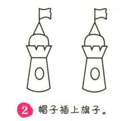 城堡簡(jiǎn)筆畫(huà)畫(huà)法步驟02