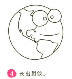 地球（星球）簡筆畫畫法步驟04