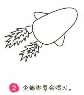 火箭簡筆畫畫法步驟02