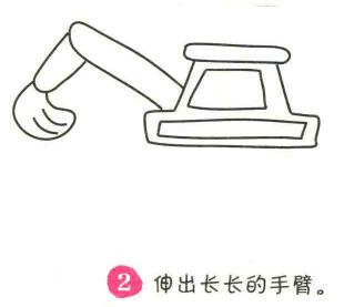 工程車簡筆畫畫法步驟02