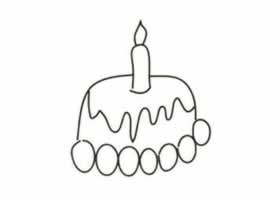 生日蛋糕簡筆畫（二）