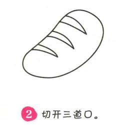 面包簡(jiǎn)筆畫畫法步驟02