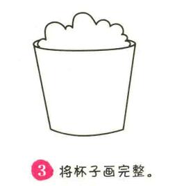 爆米花簡筆畫畫法步驟03