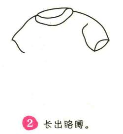 短袖上衣簡(jiǎn)筆畫(huà)畫(huà)法步驟02