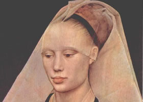 世界名畫(huà)《婦女肖像》木板油畫(huà)