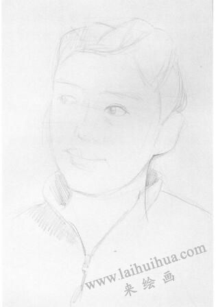 素描肖像畫(huà)步驟分解一01