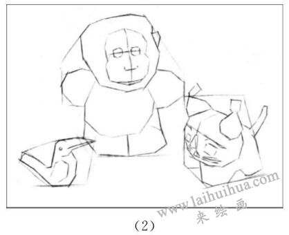 玩具組合的畫法步驟02