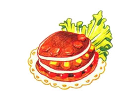 粗糧煎餅色鉛筆簡(jiǎn)筆畫