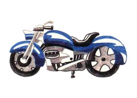 摩托車色鉛筆簡(jiǎn)筆畫