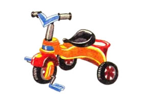 兒童三輪車色鉛筆簡(jiǎn)筆畫