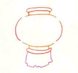 春節(jié)燈籠的色鉛筆簡(jiǎn)筆畫(huà)畫(huà)法步驟01