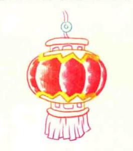春節(jié)燈籠色鉛筆簡(jiǎn)筆畫(huà)畫(huà)法步驟03