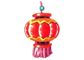 春節(jié)燈籠色鉛筆簡(jiǎn)筆畫