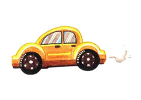 小汽車色鉛筆簡(jiǎn)筆畫