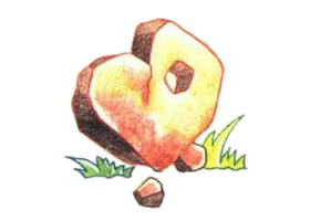 石頭色鉛筆簡(jiǎn)筆畫畫法步驟