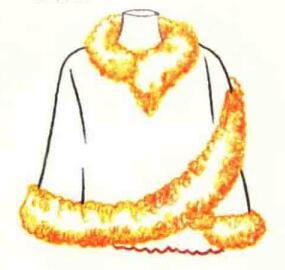 披肩色鉛筆簡(jiǎn)筆畫(huà)畫(huà)法步驟04