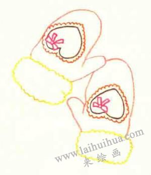 手套色鉛筆簡(jiǎn)筆畫畫法步驟03