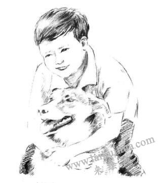 陽光男孩素描畫法步驟07